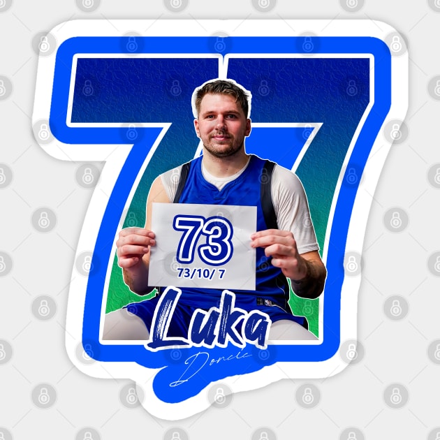 Luka doncic 73 points Sticker by Vhitostore